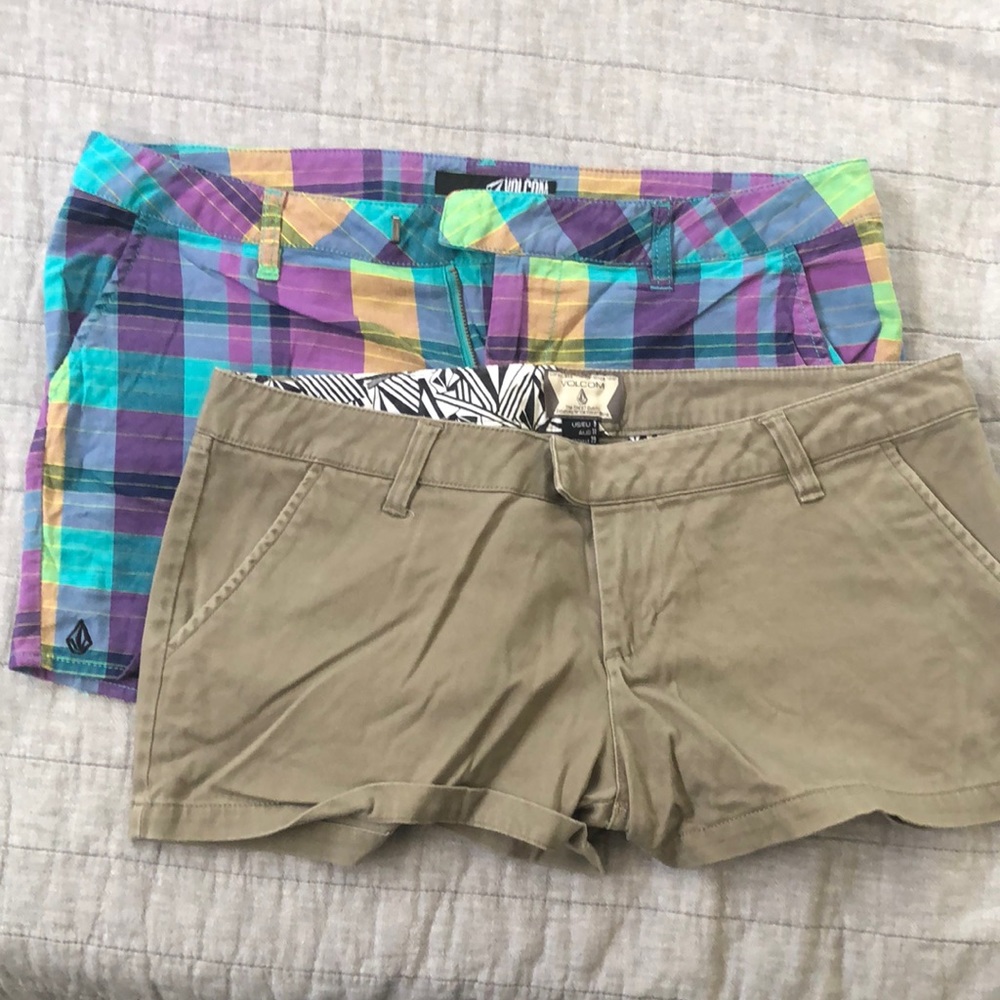 2 pair Volcom shorts.